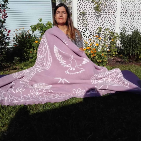 Decke Achtsamkeit zartrosa/mauve