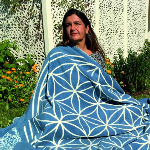 Decke Vital natur/bluestone