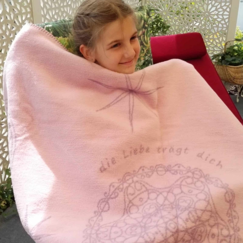 Decke Love Kids altrosa/mauve