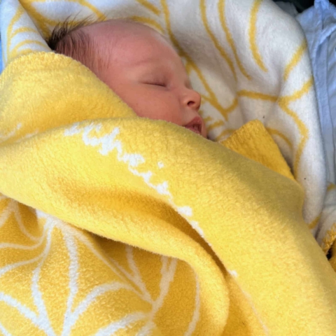 Baby Decke gelb/natur