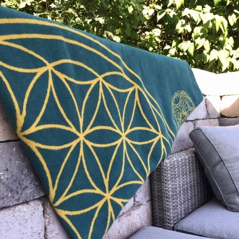 Decke Vital grün/gold (Kopie)