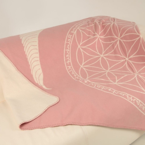 Leichte Reisedecke Liebe altrosa